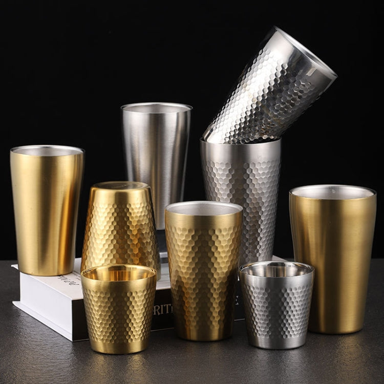 Cốc búa đôi lớp dày bằng thép không gỉ 304, cốc trà nhà hàng, dung tích 175ml, 260ml, 300ml, 350ml, 450ml