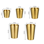 Cốc búa đôi lớp dày bằng thép không gỉ 304, cốc trà nhà hàng, dung tích 175ml, 260ml, 300ml, 350ml, 450ml