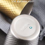 Cốc búa đôi lớp dày bằng thép không gỉ 304, cốc trà nhà hàng, dung tích 175ml, 260ml, 300ml, 350ml, 450ml