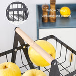 Giỏ đựng trái cây cầm tay 3 tầng có thể tháo rời, giỏ đựng bánh mì và đồ ăn nhẹ phòng khách và bếp, màu đen, trắng, xám