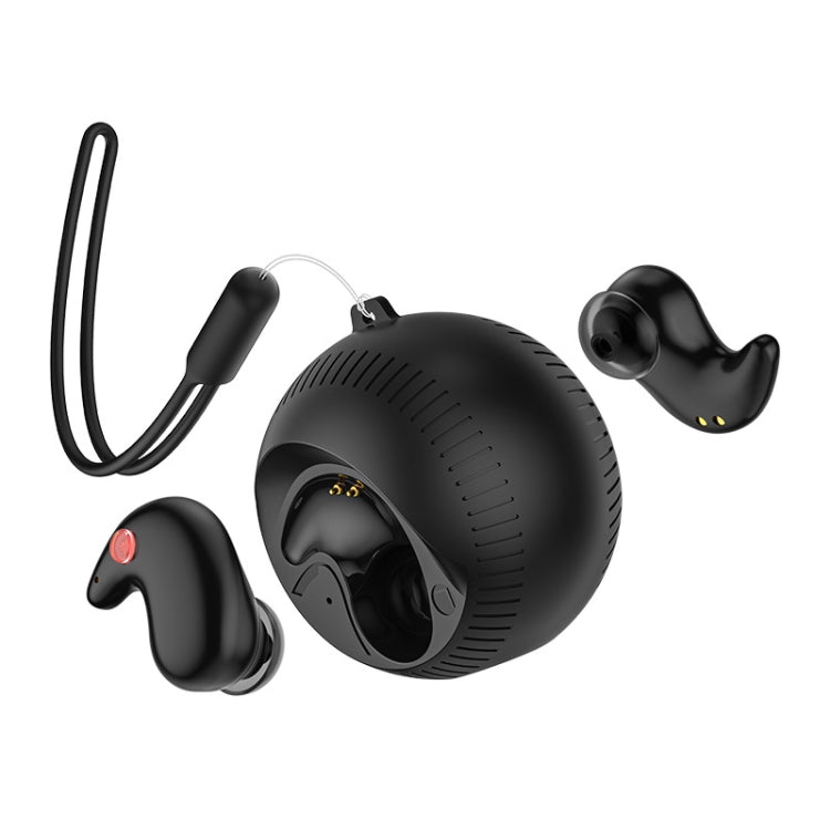 In-Ear Small Coconut Ball Stereo Bluetooth Earphones With Charging Compartment