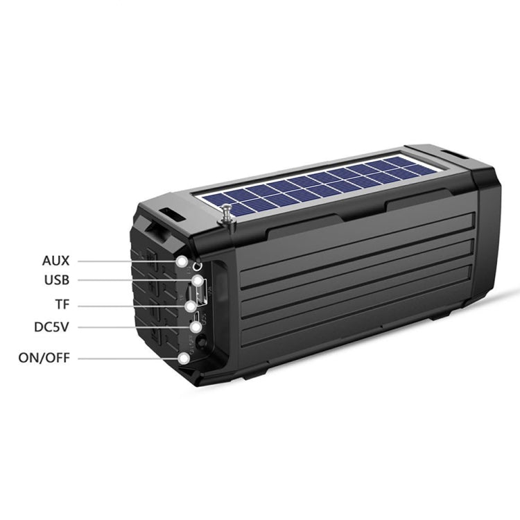 Loa Bluetooth năng lượng mặt trời LED BDL-187 không dây, di động, dùng ngoài trời, có radio FM