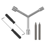 Bộ dụng cụ tháo lắp, vệ sinh, sửa chữa máy giặt và nồi hơi đa năng, tua vít, cờ lê ba chấu, 5 cái/bộ