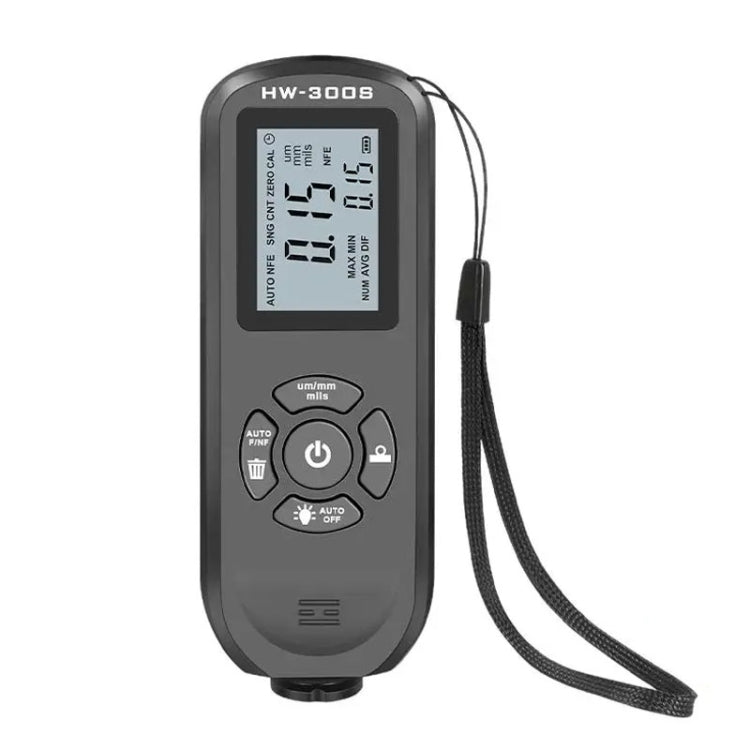 Máy đo độ dày lớp phủ HW-300S chính xác cao chống trượt, đo độ dày màng sơn, màn hình ngang màu cam, màn hình dọc màu cam, màn hình ngang màu đen, màn hình dọc màu đen