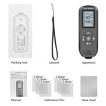 Máy đo độ dày lớp phủ HW-300S chính xác cao chống trượt, đo độ dày màng sơn, màn hình ngang màu cam, màn hình dọc màu cam, màn hình ngang màu đen, màn hình dọc màu đen