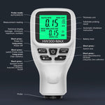 HW300-MAX Coating Thickness Gauge Anti-skid Paint Film Tester, White, Black
