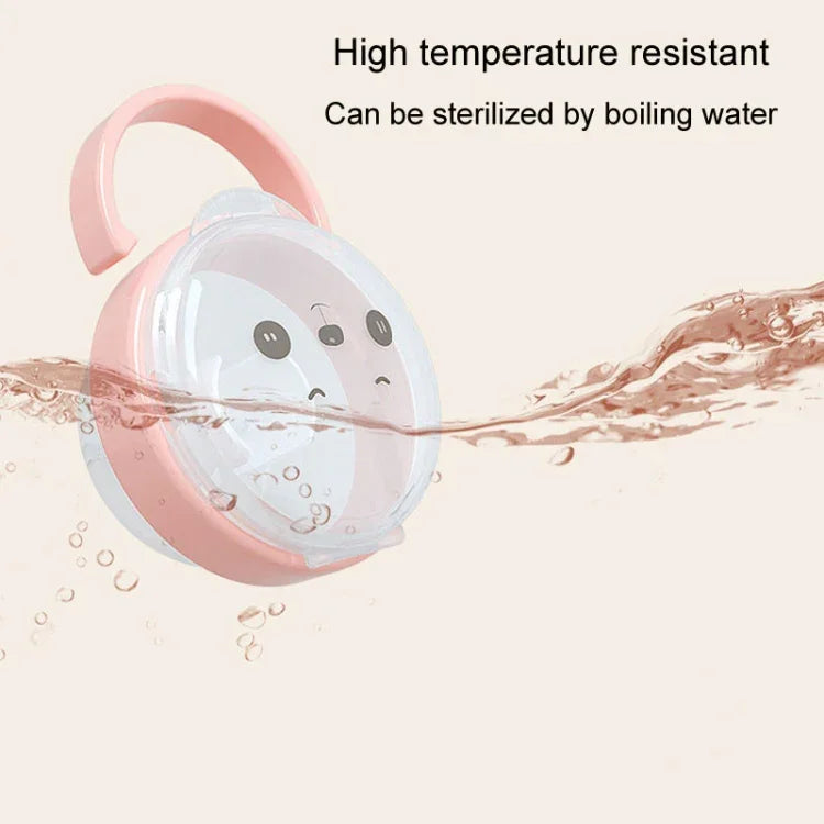 Hộp Đựng Núm Vú Hình Gấu Trúc Hoạt Hình Cho Bé Hộp Bụi Trong Suốt Di Động