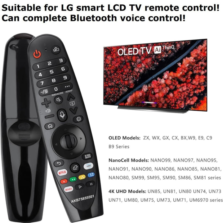 Điều khiển từ xa đa chức năng cầm tay Bluetooth hồng ngoại cho TV LG, AKB75855501 có giọng nói