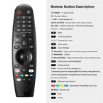 Điều khiển từ xa đa chức năng cầm tay Bluetooth hồng ngoại cho TV LG, AKB75855501 có giọng nói