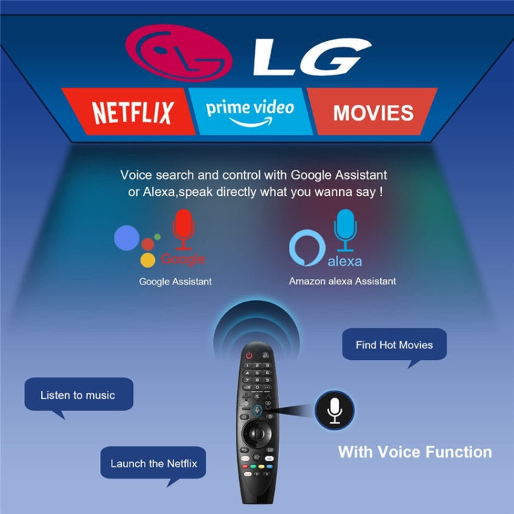 Điều khiển từ xa đa chức năng cầm tay Bluetooth hồng ngoại cho TV LG, AKB75855501 có giọng nói