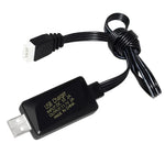 Sạc USB pin lithium 11.1V 2A 3S có đèn, phích cắm 4 chân