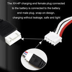 Sạc USB pin lithium 11.1V 2A 3S có đèn, phích cắm 4 chân