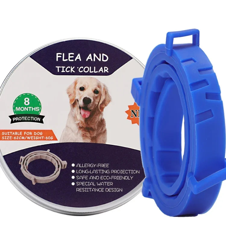 Vòng cổ chống bọ chét và ve cho chó mèo có hộp nhôm, 72cm màu xám, 72cm màu cam, 72cm màu xanh, 38cm màu cam, 38cm màu hồng, 38cm màu xanh