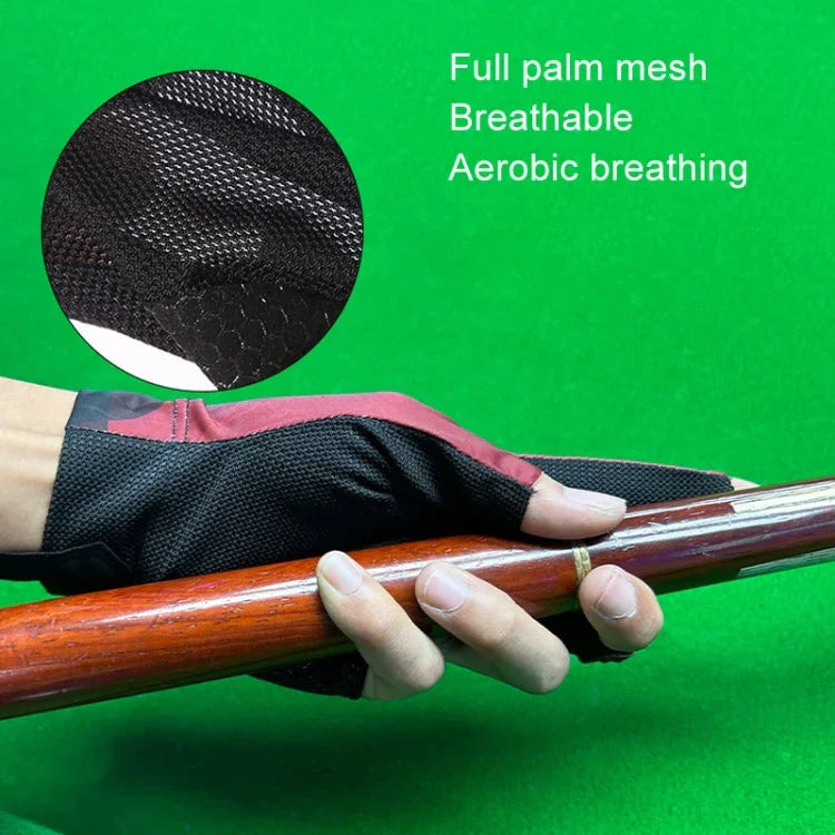 Găng tay chơi billiards GUTENG ba ngón mỏng thoáng khí chống mài mòn chống trượt, nửa ngón tay trái (in đen), nửa ngón tay trái (in xanh), toàn ngón tay trái (xám), toàn ngón tay trái (in đen)