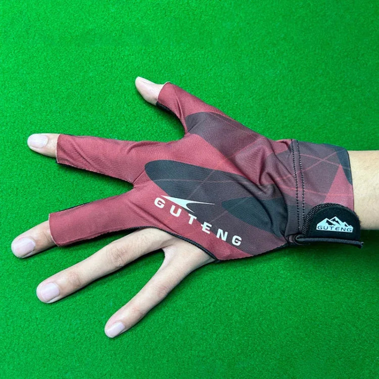 Găng tay chơi billiards GUTENG ba ngón mỏng thoáng khí chống mài mòn chống trượt, nửa ngón tay trái (in đen), nửa ngón tay trái (in xanh), toàn ngón tay trái (xám), toàn ngón tay trái (in đen)