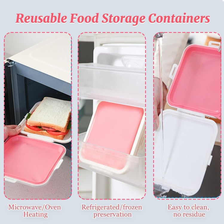 Hộp bảo quản bánh mì sandwich giữ tươi, hộp đựng cơm trưa di động bằng silicone