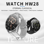Đồng hồ thông minh HW28 màn hình 1.39 inch chống nước IP67, theo dõi sức khỏe, gọi Bluetooth với thanh toán NFC