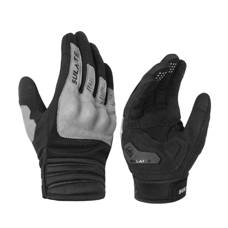 Găng tay đi xe máy SULAITE thoáng khí, cảm ứng dẫn điện, ngón dài, size M, L, XL, XXL