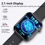 Đồng hồ thông minh F300 màn hình 2.1 inch hỗ trợ gọi Bluetooth/ECG/phân tích thành phần máu/50+ chế độ thể thao, Silicone đen, Silicone hồng đen, Silicone xám đen, Milan đen, Thép 3 hạt đen, Da đen, Da nâu đen