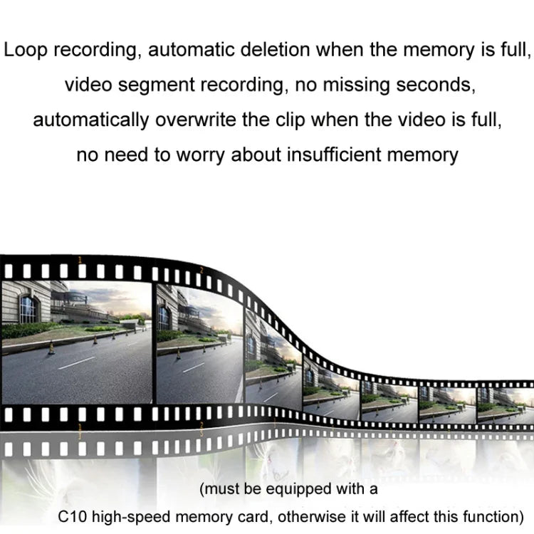 Máy ghi hình lái xe Android ADAS HD 1080P có tầm nhìn ban đêm USB, Ống kính đơn, Ống kính kép, Phiên bản ống kính đơn có WIFI