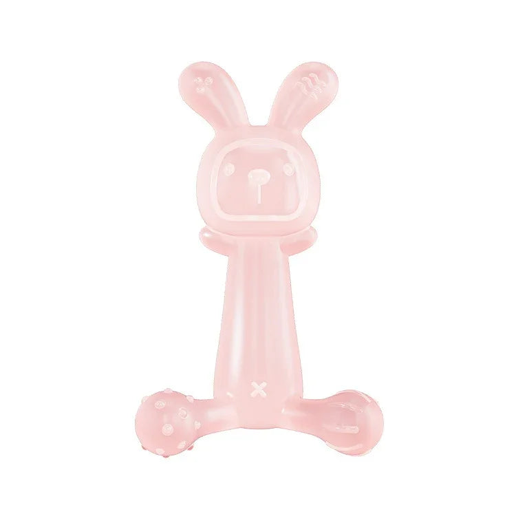 Đồ Gặm Nướu Hình Thỏ BPA Free Silicone Thực Phẩm Cho Trẻ Sơ Sinh Gậy Gặm Nướu Chống Ăn Tay, Màu Nano, Hồng, Trong Suốt, Có Hộp Màu Nano, Có Hộp Hồng, Có Hộp Trong Suốt