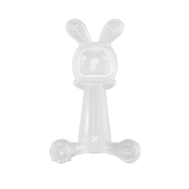 Đồ Gặm Nướu Hình Thỏ BPA Free Silicone Thực Phẩm Cho Trẻ Sơ Sinh Gậy Gặm Nướu Chống Ăn Tay, Màu Nano, Hồng, Trong Suốt, Có Hộp Màu Nano, Có Hộp Hồng, Có Hộp Trong Suốt