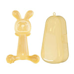 Đồ Gặm Nướu Hình Thỏ BPA Free Silicone Thực Phẩm Cho Trẻ Sơ Sinh Gậy Gặm Nướu Chống Ăn Tay, Màu Nano, Hồng, Trong Suốt, Có Hộp Màu Nano, Có Hộp Hồng, Có Hộp Trong Suốt