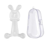 Đồ Gặm Nướu Hình Thỏ BPA Free Silicone Thực Phẩm Cho Trẻ Sơ Sinh Gậy Gặm Nướu Chống Ăn Tay, Màu Nano, Hồng, Trong Suốt, Có Hộp Màu Nano, Có Hộp Hồng, Có Hộp Trong Suốt