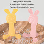 Đồ Gặm Nướu Hình Thỏ BPA Free Silicone Thực Phẩm Cho Trẻ Sơ Sinh Gậy Gặm Nướu Chống Ăn Tay, Màu Nano, Hồng, Trong Suốt, Có Hộp Màu Nano, Có Hộp Hồng, Có Hộp Trong Suốt