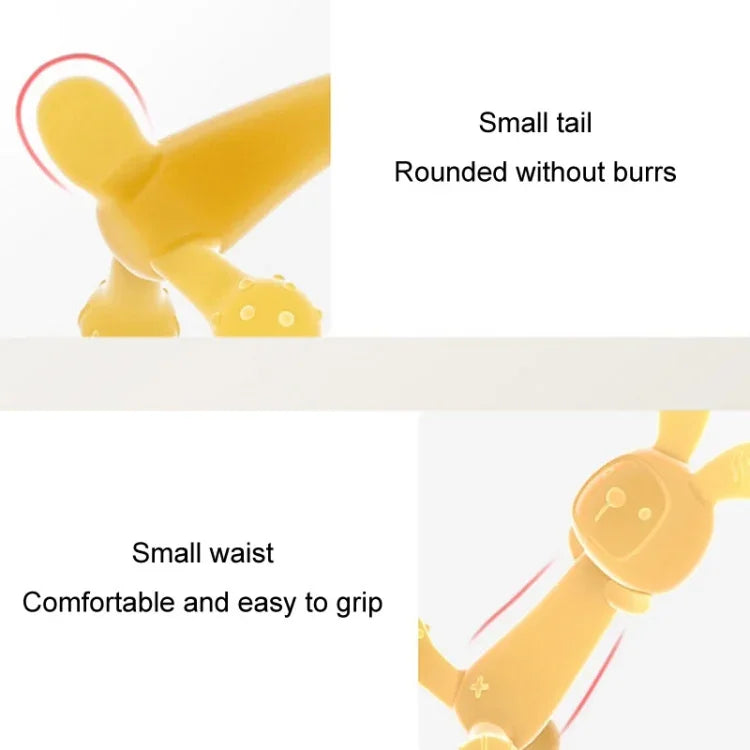 Đồ Gặm Nướu Hình Thỏ BPA Free Silicone Thực Phẩm Cho Trẻ Sơ Sinh Gậy Gặm Nướu Chống Ăn Tay, Màu Nano, Hồng, Trong Suốt, Có Hộp Màu Nano, Có Hộp Hồng, Có Hộp Trong Suốt
