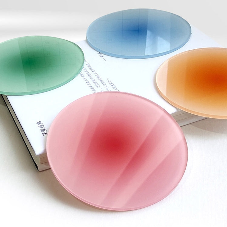 Miếng lót ly acrylic màu gradient 9.5cm, dày, chịu nhiệt, trong suốt, hình hoàng hôn