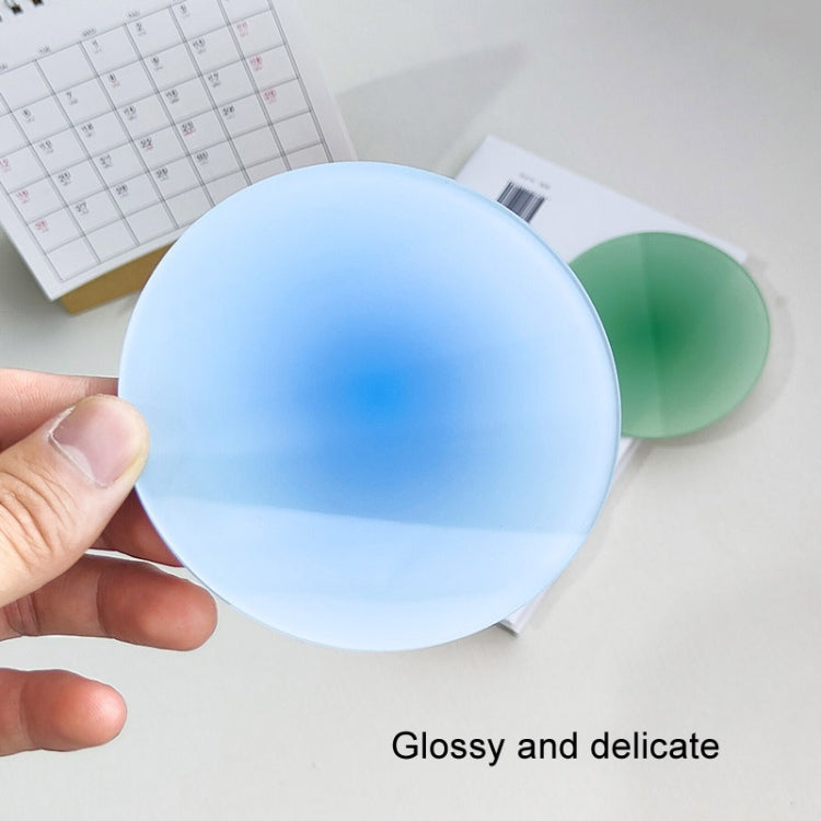 Miếng lót ly acrylic màu gradient 9.5cm, dày, chịu nhiệt, trong suốt, hình hoàng hôn