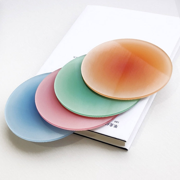 Miếng lót ly acrylic màu gradient 9.5cm, dày, chịu nhiệt, trong suốt, hình hoàng hôn