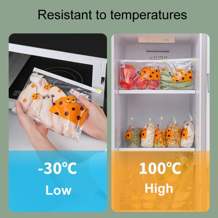 Túi đựng thực phẩm gia đình có khóa kéo bảo quản tủ lạnh, túi tươi, cỡ vừa 20 cái/hộp, cỡ lớn 15 cái/hộp