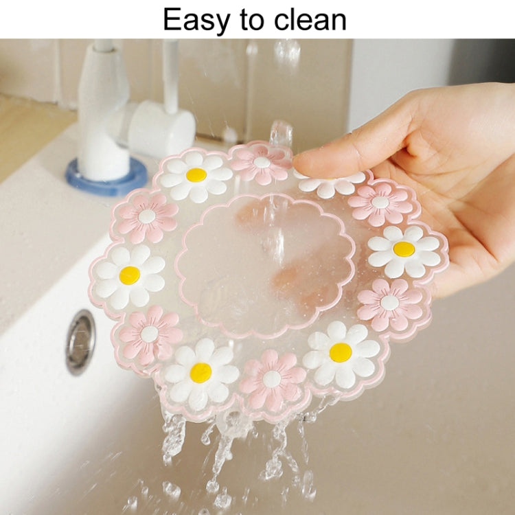 Miếng lót cách nhiệt hình hoa cúc chịu nhiệt cao cho bàn bếp gia dụng, màu xanh nhỏ, hồng lớn, xanh lớn