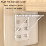 4 giá đỡ ngăn kệ không cần khoan, góc vuông, kẹp cố định ván ngăn tủ quần áo, 7x7cm, 7x15cm