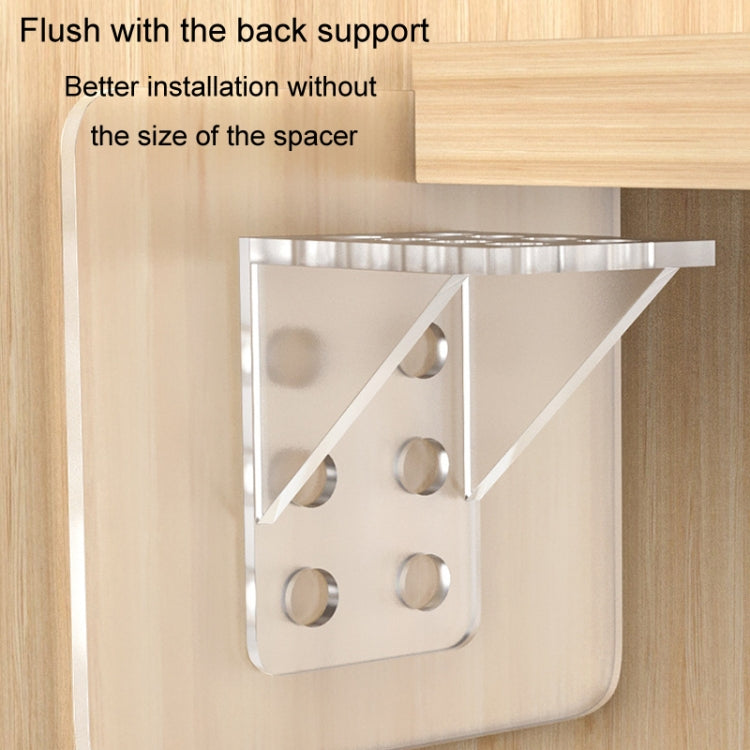 4 giá đỡ ngăn kệ không cần khoan, góc vuông, kẹp cố định ván ngăn tủ quần áo, 7x7cm, 7x15cm