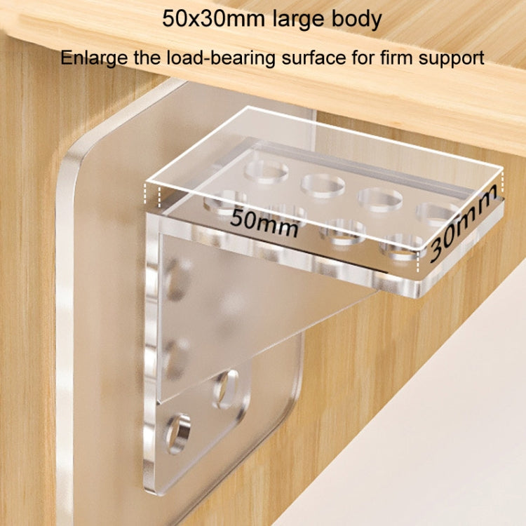 4 giá đỡ ngăn kệ không cần khoan, góc vuông, kẹp cố định ván ngăn tủ quần áo, 7x7cm, 7x15cm