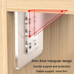 4 giá đỡ ngăn kệ không cần khoan, góc vuông, kẹp cố định ván ngăn tủ quần áo, 7x7cm, 7x15cm