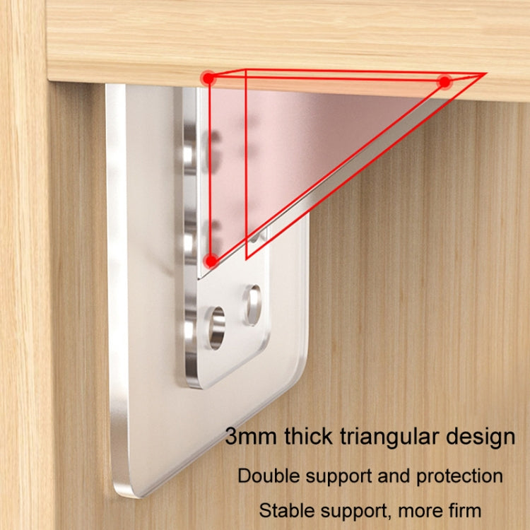 4 giá đỡ ngăn kệ không cần khoan, góc vuông, kẹp cố định ván ngăn tủ quần áo, 7x7cm, 7x15cm