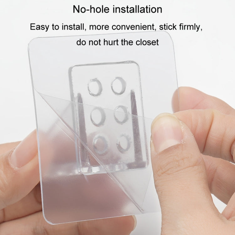 4 giá đỡ ngăn kệ không cần khoan, góc vuông, kẹp cố định ván ngăn tủ quần áo, 7x7cm, 7x15cm