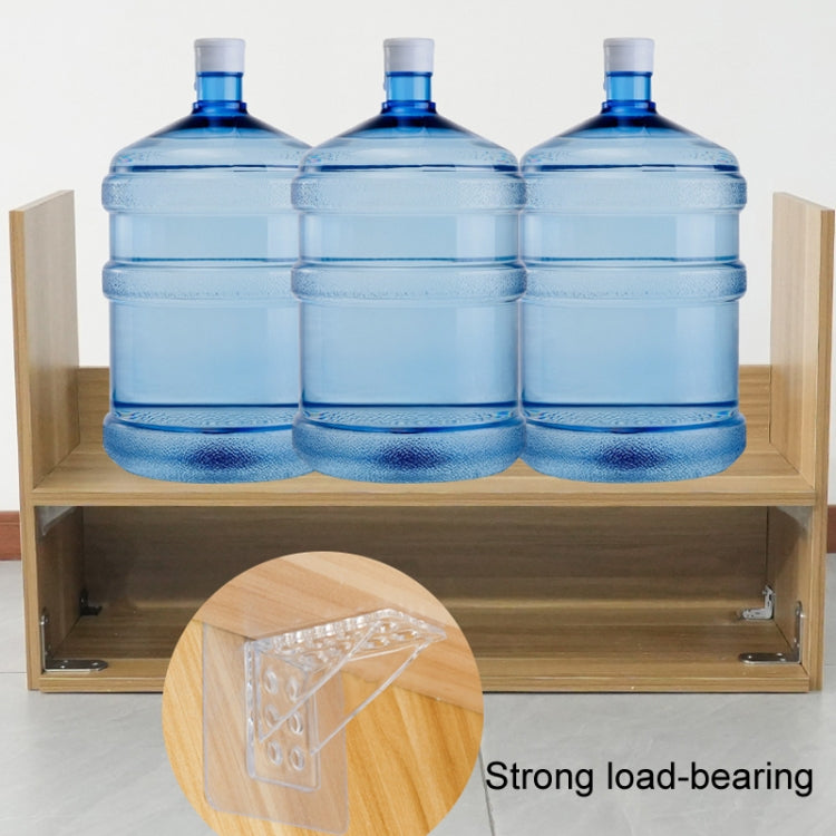 4 giá đỡ ngăn kệ không cần khoan, góc vuông, kẹp cố định ván ngăn tủ quần áo, 7x7cm, 7x15cm