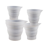 Bộ 5 cốc đo epoxy gấp gọn, khuôn silicon làm nến, thạch cao, keo, cốc trộn, 5 cái 50ml, 5 cái 100ml, 2 cái 250ml, 2 cái 500ml