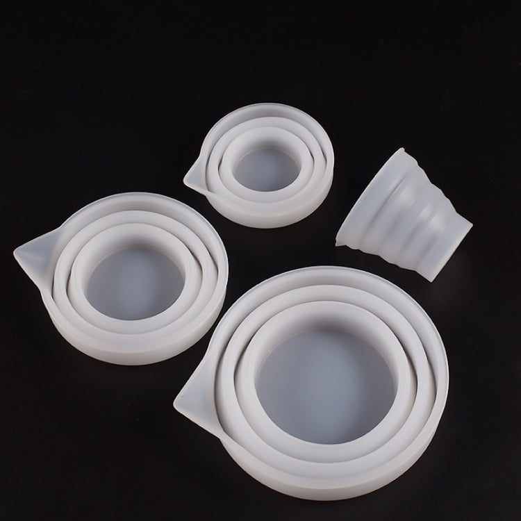 Bộ 5 cốc đo epoxy gấp gọn, khuôn silicon làm nến, thạch cao, keo, cốc trộn, 5 cái 50ml, 5 cái 100ml, 2 cái 250ml, 2 cái 500ml