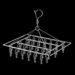 Giá phơi tất vuông bằng thép không gỉ đa năng chống gió, 24x30cm 20 kẹp, 35x27cm 30 kẹp, 35x27cm 40 kẹp, 40x30cm 40 kẹp, 40x25cm 50 kẹp, 40x25cm 60 kẹp