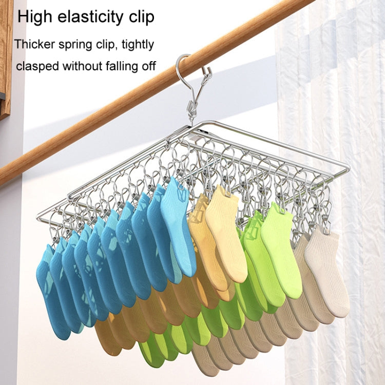 Giá phơi tất vuông bằng thép không gỉ đa năng chống gió, 24x30cm 20 kẹp, 35x27cm 30 kẹp, 35x27cm 40 kẹp, 40x30cm 40 kẹp, 40x25cm 50 kẹp, 40x25cm 60 kẹp