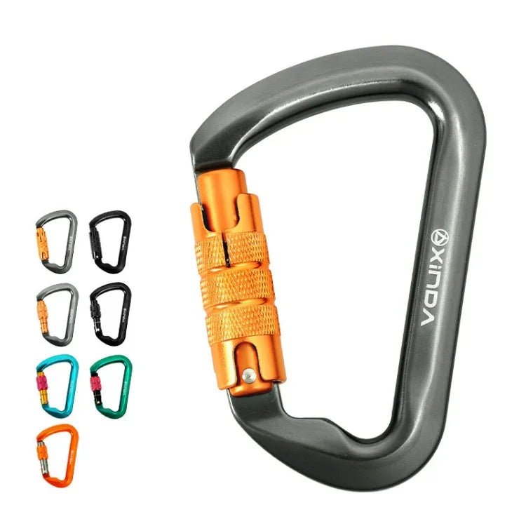 XINDA XD-8128 Bộ dụng cụ sinh tồn leo núi ngoài trời móc khóa chịu tải, tự động xám, tự động đen, ren xám, ren đen, ren cam, ren xanh dương, ren xanh đậm