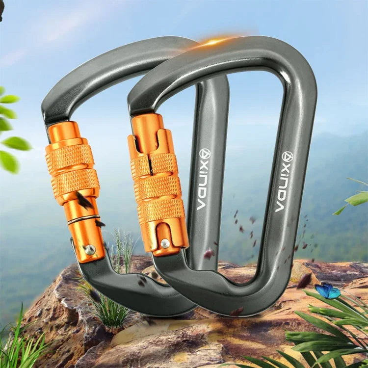 XINDA XD-8128 Bộ dụng cụ sinh tồn leo núi ngoài trời móc khóa chịu tải, tự động xám, tự động đen, ren xám, ren đen, ren cam, ren xanh dương, ren xanh đậm