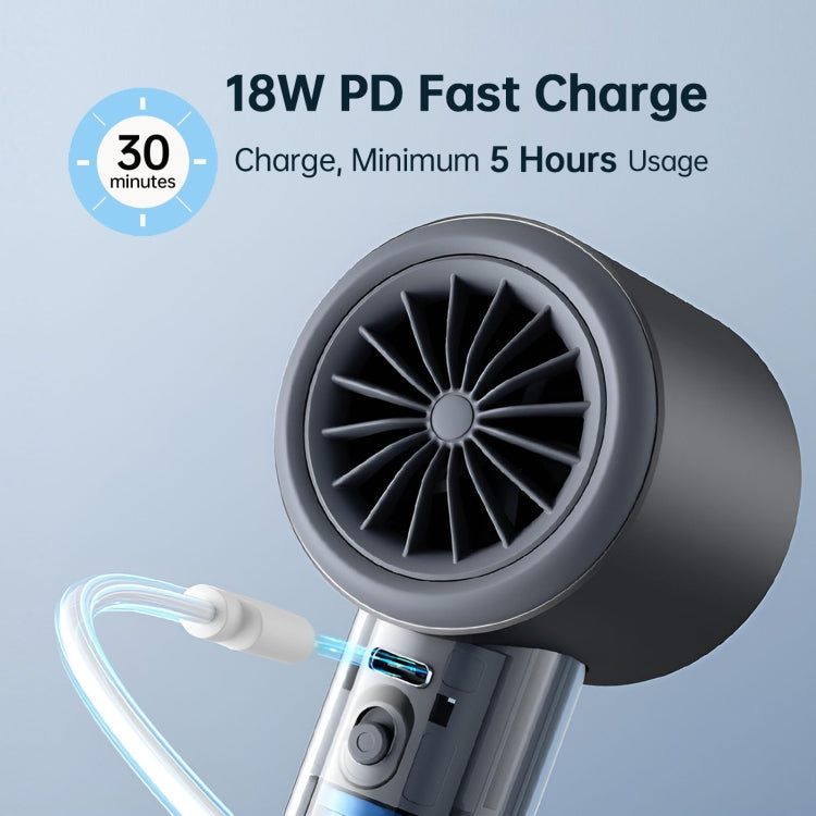 Quạt cầm tay nhỏ gọn làm mát mạnh mẽ tốc độ cao JisuLife FA53 Pro 1, quạt để bàn mini sạc USB di động