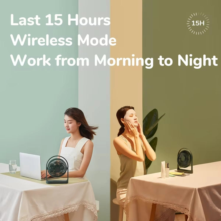Quạt mini để bàn không dây sạc lại JisuLife FA19 4000mAh, quạt di động yên tĩnh